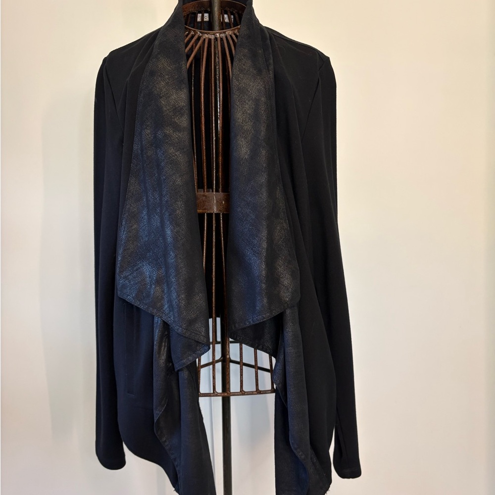 CAbi Black Open Front Cardigan